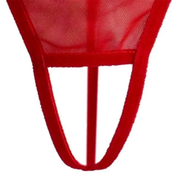 COPY - Hot Pink Open Crotch Micro Bikini Thong Erotic G-string - Waist is 26" t… - Picture 2 of 3